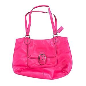 COACH Campbell Belle Pink Leather Carryall Shoulder Bag F24961